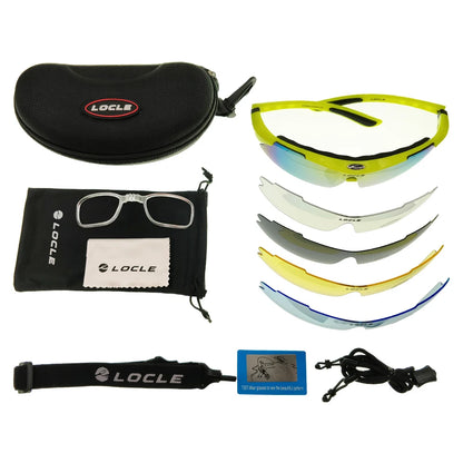 LOCLE Cycling Glasses UV400 Polarized Cycling Sunglasses Men Road MTB Bike Bicycle Glasses Fishing Riding Goggle Cycling Eyewear