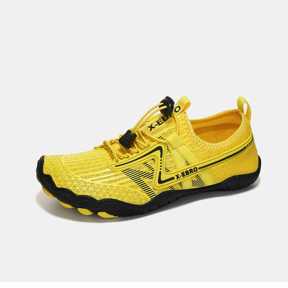 Oiaano wide toe man barefoot black shoes, woman sports sneaker unisex water booties, male aqua beach soft sole light breathable