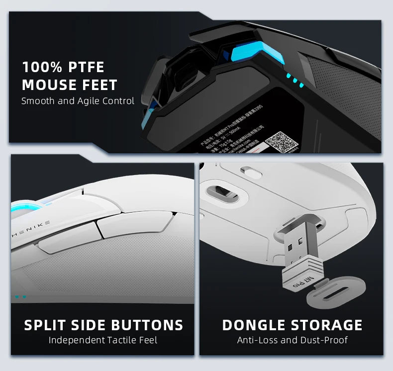 MACHENIKE M7 Pro Wireless Gaming Mouse PAW3395 26000 DPI RGB USB & 2.4GHz Rechargeable Gaming Mouse for PC & Laptop