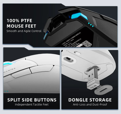 MACHENIKE M7 Pro Wireless Gaming Mouse PAW3395 26000 DPI RGB USB & 2.4GHz Rechargeable Gaming Mouse for PC & Laptop