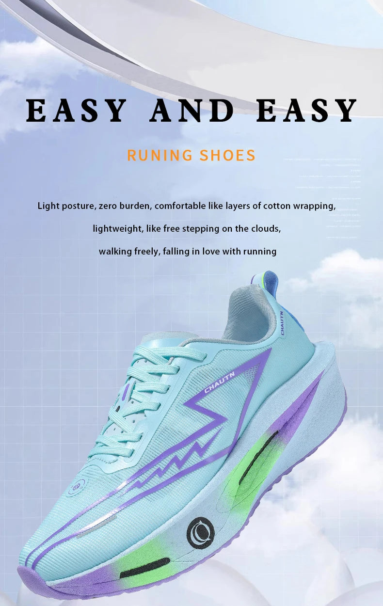 Men Running Shoes Speciality Carbon Plate Sports  Marathon Breathable Lightweight Women Comfortable Nonskid Chunta Sneakers