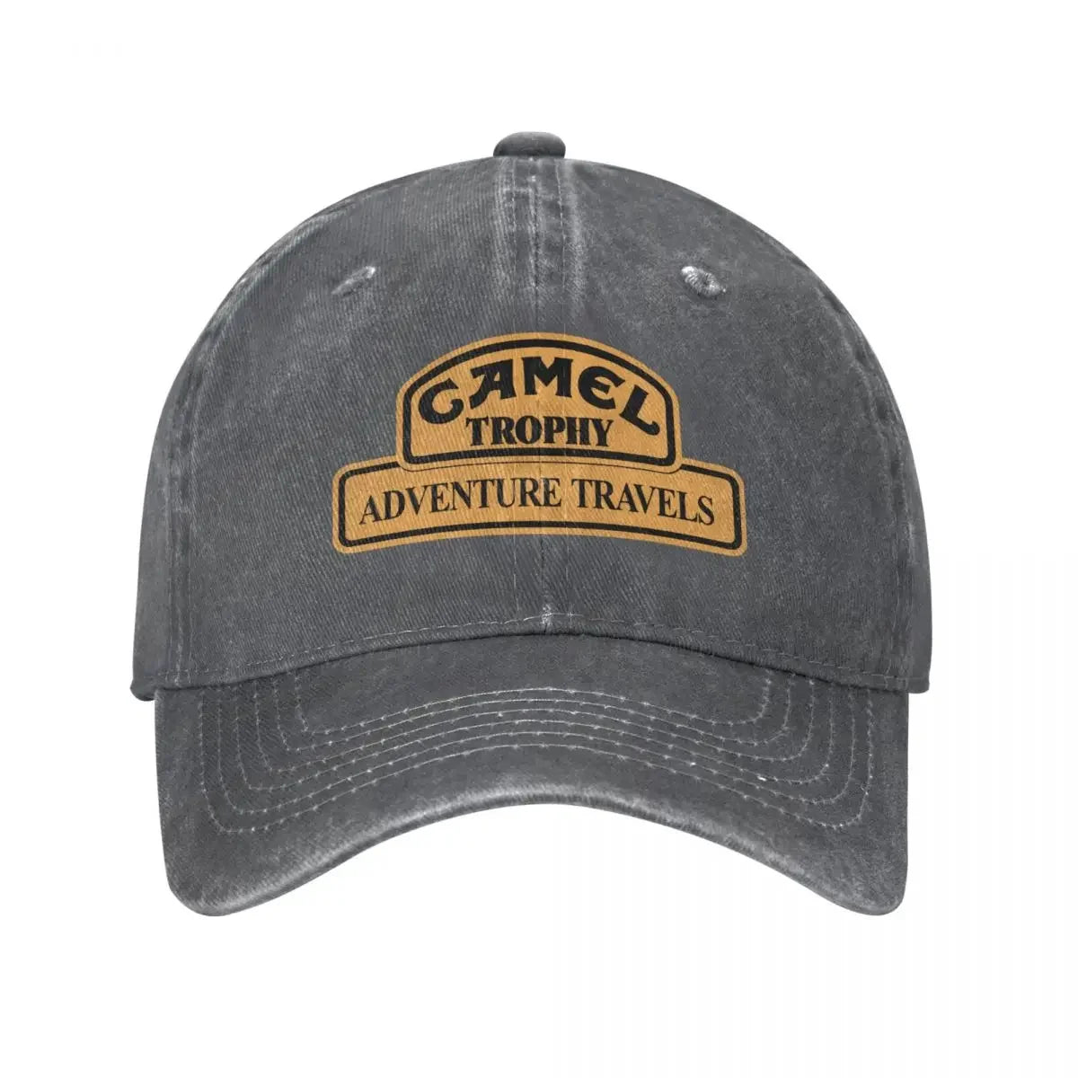 Czapka baseballowa w stylu retro Camel Trophy Racing dla mężczyzn i kobiet, z postarzanego dżinsu, z zatrzaskiem, na lato, do aktywności na świeżym powietrzu, miękka czapka bez usztywnienia