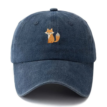 Cute fox pattern printed baseball cap for daily casual fashion, versatile city commuting hat, suitable for men and women