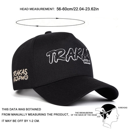 Unisex TRAKAS HDSPM Κασκέτα μπέιζμπολ με κεντημένα γράμματα για άνοιξη και φθινόπωρο, για υπαίθριες δραστηριότητες, ρυθμιζόμενη, casual, καπέλο αντηλιακής προστασίας, αθλητική κασκέτα