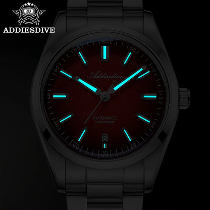 ADDIESDIVE Luxury Men's Automatic Watch BGW9 Super Luminous Bubble Mirror Glass 100m Waterproof Analog Men Steel Watches AD2531