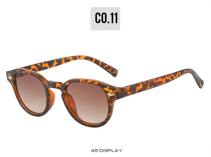 Simple Vintage Round Sunglasses Women Men 2025 Luxury Brand Design Retro Rivet Yellow Blue Lens Square Sun Glasses Female UV400