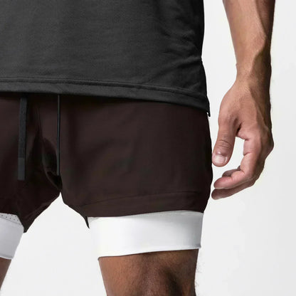 Dragon Ball Men's Shorts Double Layer 2-in-1 Shorts Vegeta Japan Anime Summer Autumn Quick-Drying Fake Two-piece Sports Shorts