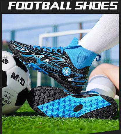Men Professional Soccer Cleats Football Boots Studs Non Slip Breathable Training Boys Match Sneakers Comfortable for Grass Turf