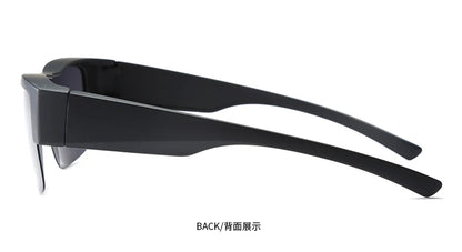 Men For Polarized Sunglasses Myopia Wear Over Prescription Glasses Photochromic Black Lens Half Frame Glasses Vintage Eyewear