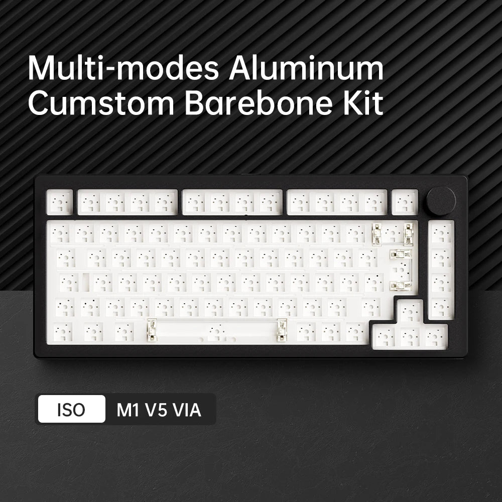 Akko MonsGeek M1 V5 Three-mode Mechanical Keyboard/Barebone Kit VIA 75% 3/5 Pin Customized Hot Swap RGB Rapid Disassemble Gasket
