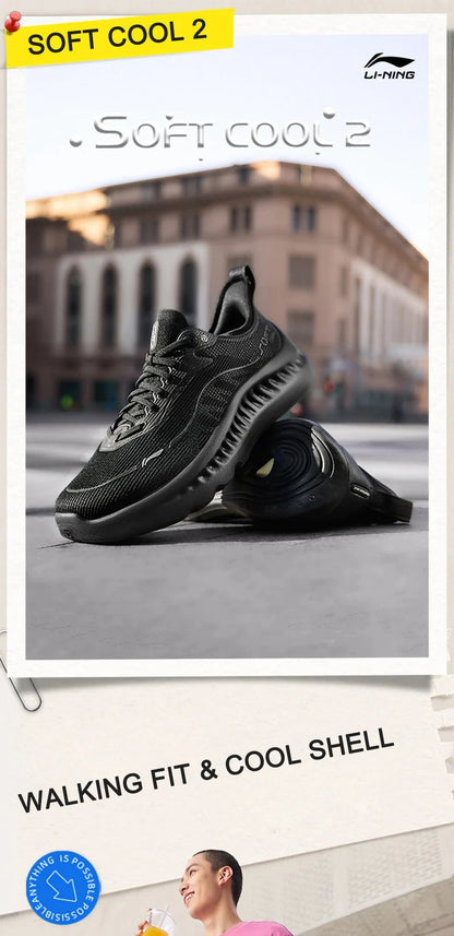 Li-Ning Men's SOFT COOL 2 Lifestyle Shoes COMFOAM MAX Cushion COOL SHELL Breathable Support LiNing Casual Sneakers AGLV009
