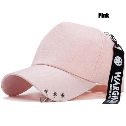 Classic Brim Design Metal Personalized Baseball Cap, Lightweight and Breathable Style! Four Colors To Choose From