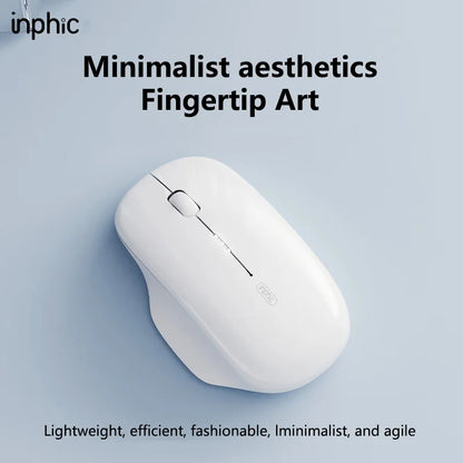Inphic M1 Second-generation 2.4G Wireless Mouse Type-C Rechargeable Silent Office Mouse Ergonomics Battery Level Display