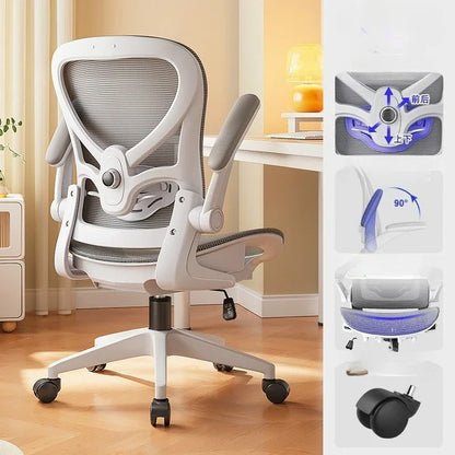 Racing Style Gaming Chair Adjustable Relaxing Chair Recliner 3D Waist Support Mesh Backrest Thick Padding Silla De Escritorio