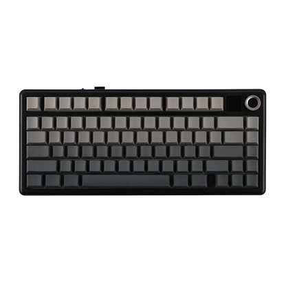Teclado mecânico sem fios EPOMAKER X AULA F75 MAX Compact 75% ANSI Layout com ligação com fios/Bluetooth/2.4GHz, ecrã TFT e botão rotativo