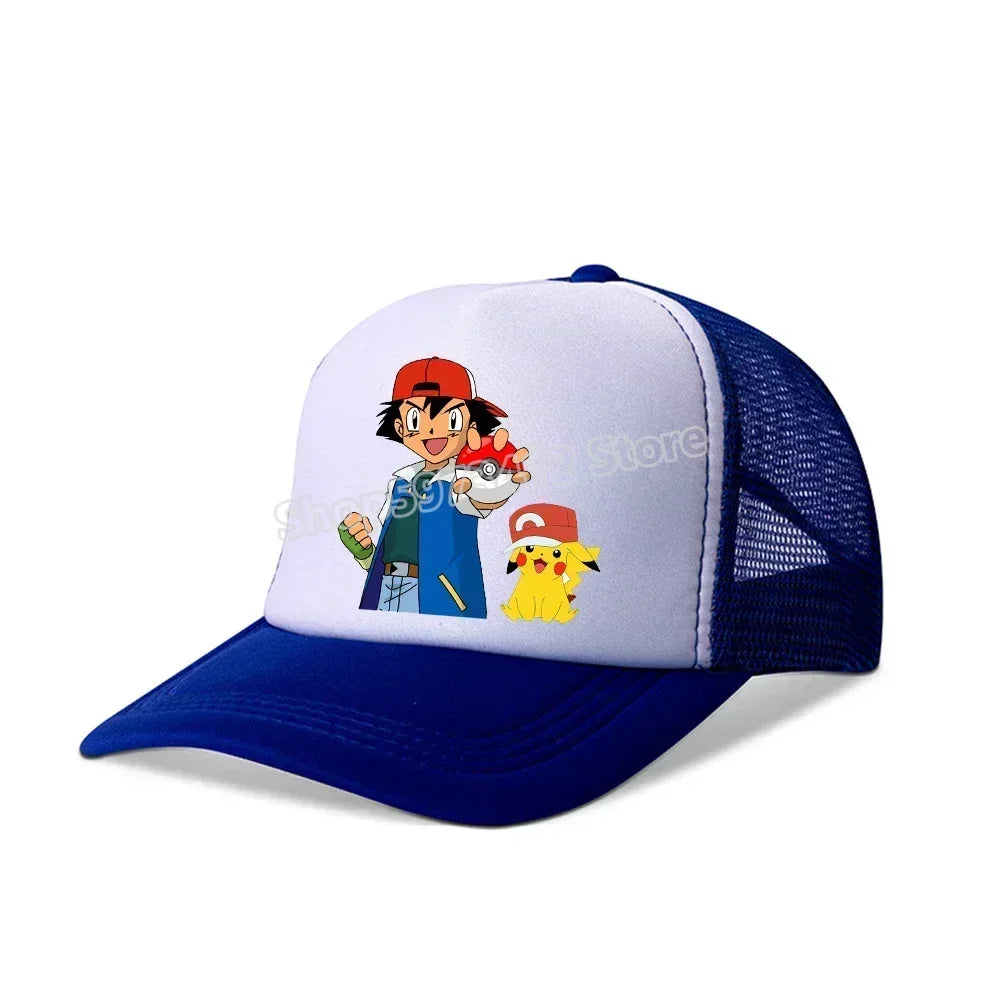 Pokémon baseball sapka Pikachu Charizard Gengar anime csúcsos sapka gyerek felnőtt nyári szabadtéri sport sapkák fiú alkalmi divat sapka ajándék