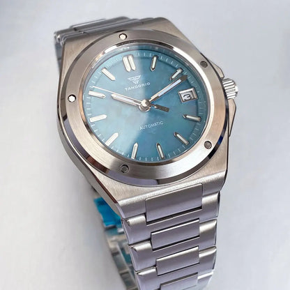 Tandorio 200M Diving 40mm Black White Shell Dial Lume NH35Automatic Men Watch Sapphire Glass Stainless Steel Bracelet 2025