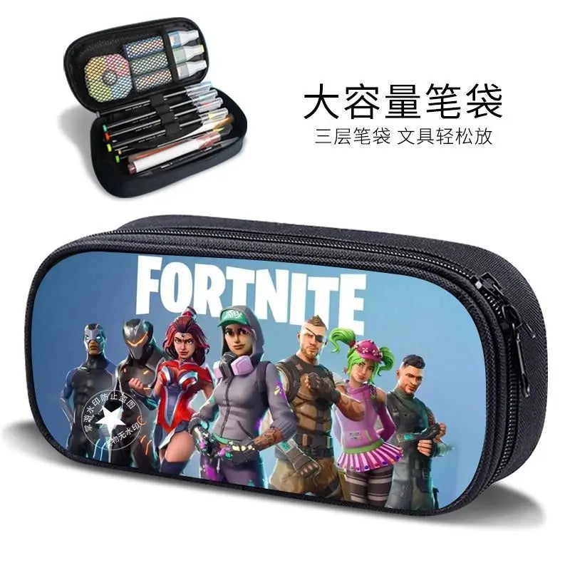 Fortnite new style elementary school student personalized pencil case game peripheral cartoon large capacity stationery bag gift