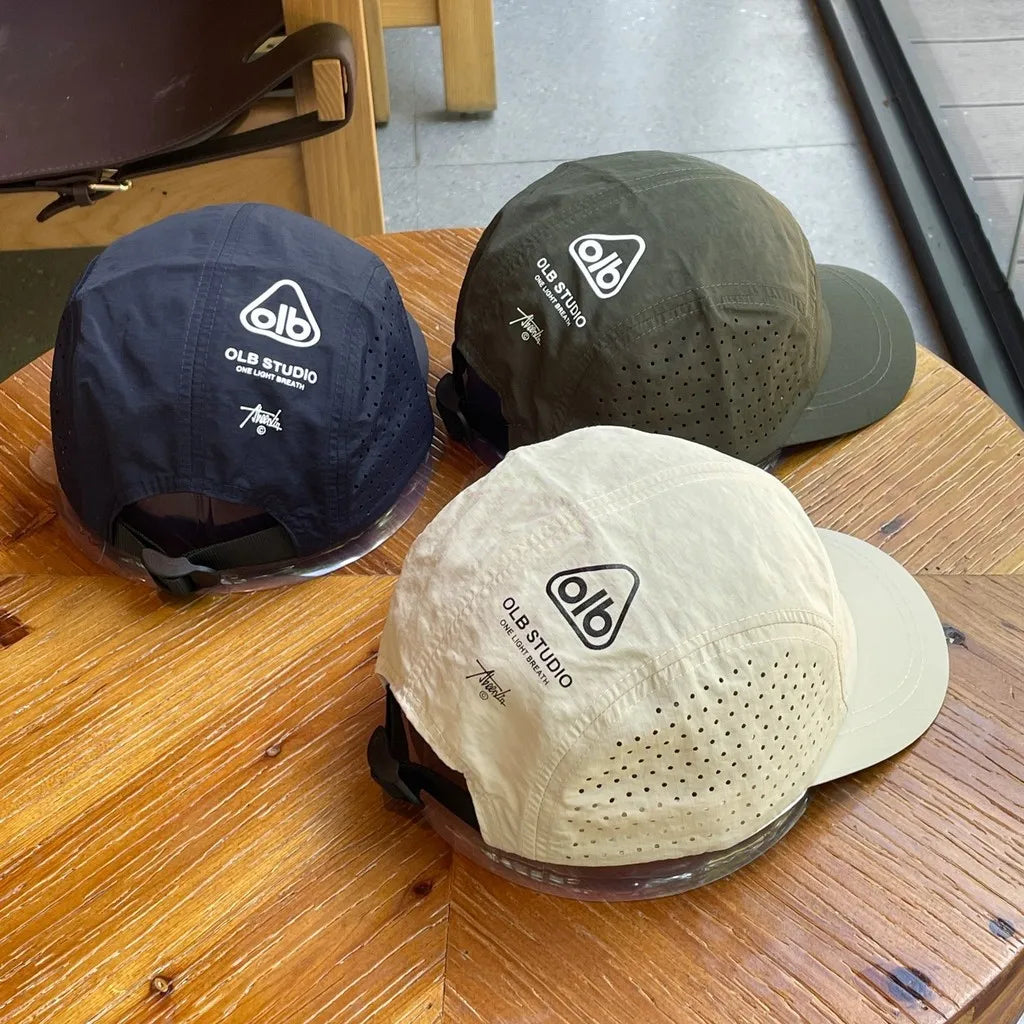 Short Brim Quick-Drying Mesh Baseball Cap - Breathable Lightweight UV Protection Sunshade, for Men Women Couples, Outdoor Hiking