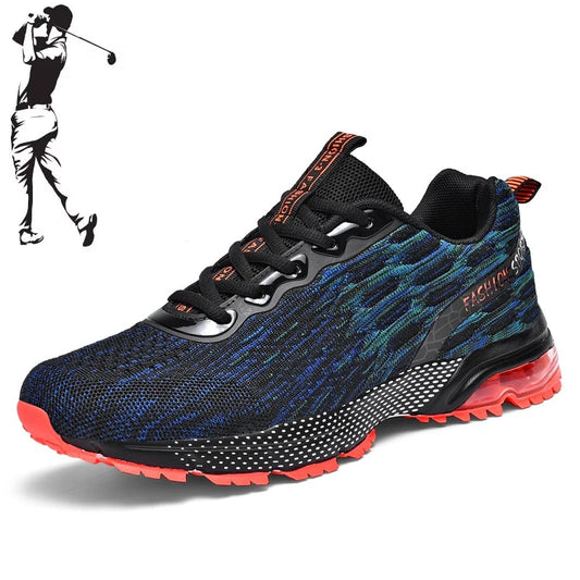 Men's Golf Shoes, Outdoor Casual Walking Shoes, Men's Mesh Breathable Lightweight Golf Sports Shoes, Sizes 39-48