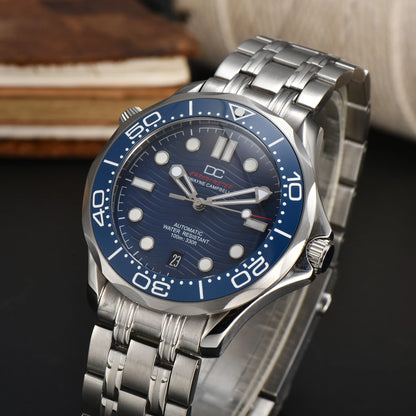 DWAYNE CAMPBELL Top-Luxus-NH35-Automatikuhr für Herren, mechanisch, Keramiklünette, wasserdichte klassische Business-Armbanduhr