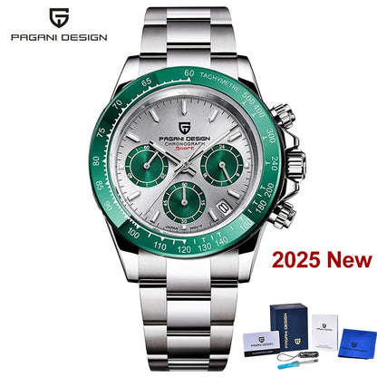 PAGANI DESIGN 2026 New Sport Chronograph Top Brand Luxury Quartz Watch For Men Sapphire crystal  Automatic Date Wrist watch Men