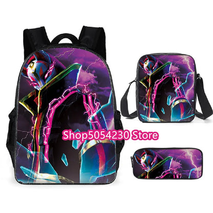 Zaino Fortnited 3PCS per ragazzi, Victory Game, 16 Inch, resistente all’acqua, per scuola materna, zaino scolastico cool per scuola elementare