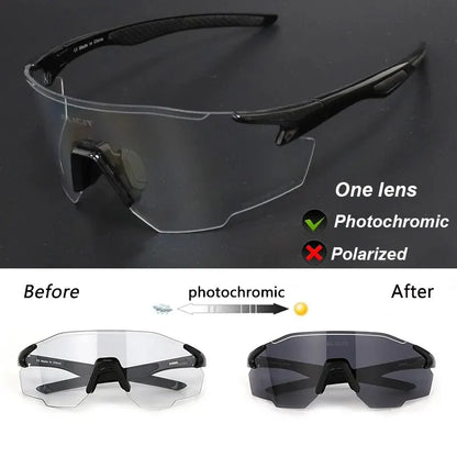 ELICIT New Photochromic Polarized Cycling Glasses Men Women Bike Glasses UV400 Eyewear Sunglasses HikingMTB Road Bicycle Goggles