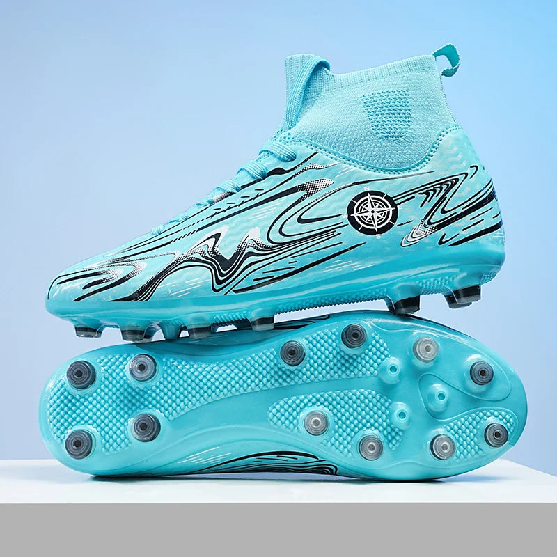 Men Professional Soccer Cleats Football Boots Studs Non Slip Breathable Training Boys Match Sneakers Comfortable for Grass Turf