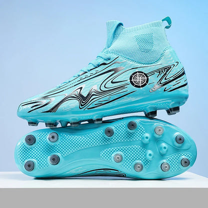 Men Professional Soccer Cleats Football Boots Studs Non Slip Breathable Training Boys Match Sneakers Comfortable for Grass Turf