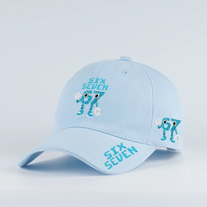 Retro '67 rajzfilm mintás baseball sapka – Állítható, lapos karimájú sapka – Unisex utcai divat, hip-hop napellenző sapka – Dad Hat