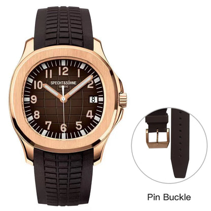 Specht&Sohne 2025 New Luxury Men Mechanical Wristwatch Miyota 8215 Stainless Steel Watch Green Rubber Sapphire Reloj Hombre