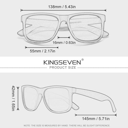 KINGSEVEN Fashion Square Polarized Men and Women Sunglasses Driving Outdoor Travel Glasses UV400