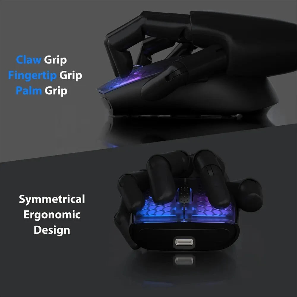 ATTACK SHARK X5 Wireless Gaming Mouse, 49g Tri-Mode Bluetooth Gaming Mouse with PixArt Optical Sensor, RGB Rechargeable Gaming Mouse for PC, Mac & Windows