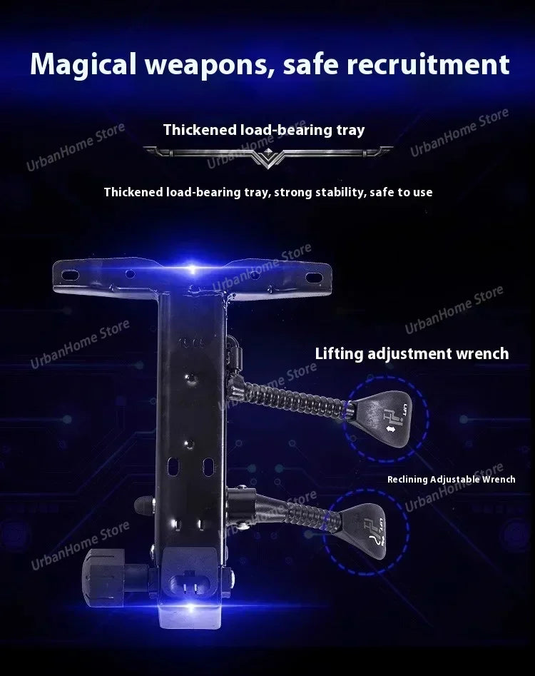 Ergonomic Gaming Chair with Reclining Backrest, Leather Computer Chair, Comfortable Swivel Office Gaming Chair with Adjustable Height & Armrests