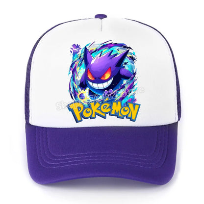 Pokémon baseball sapka Pikachu Charizard Gengar anime csúcsos sapka gyerek felnőtt nyári szabadtéri sport sapkák fiú alkalmi divat sapka ajándék