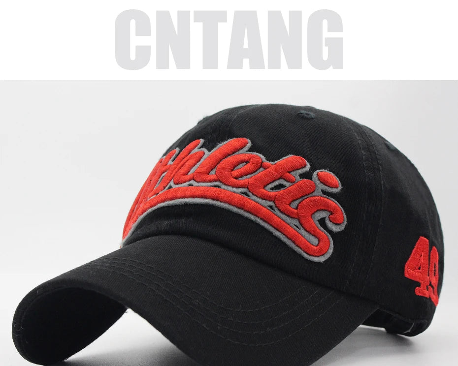 Czapka baseballowa z haftem wielkimi literami – męska letnia czapka codzienna, damska modna czapka typu snapback z bawełny, czapka z daszkiem w stylu hip-hopowym, jesienna czapka z regulowanym paskiem