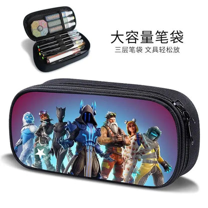 Fortnite new style elementary school student personalized pencil case game peripheral cartoon large capacity stationery bag gift