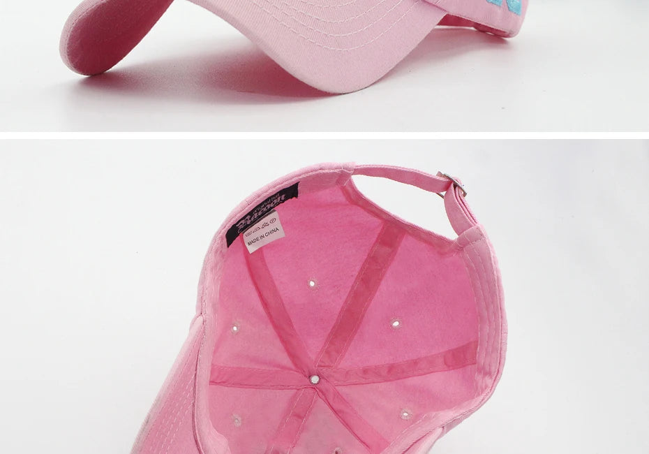 Czapka baseballowa z haftem wielkimi literami – męska letnia czapka codzienna, damska modna czapka typu snapback z bawełny, czapka z daszkiem w stylu hip-hopowym, jesienna czapka z regulowanym paskiem