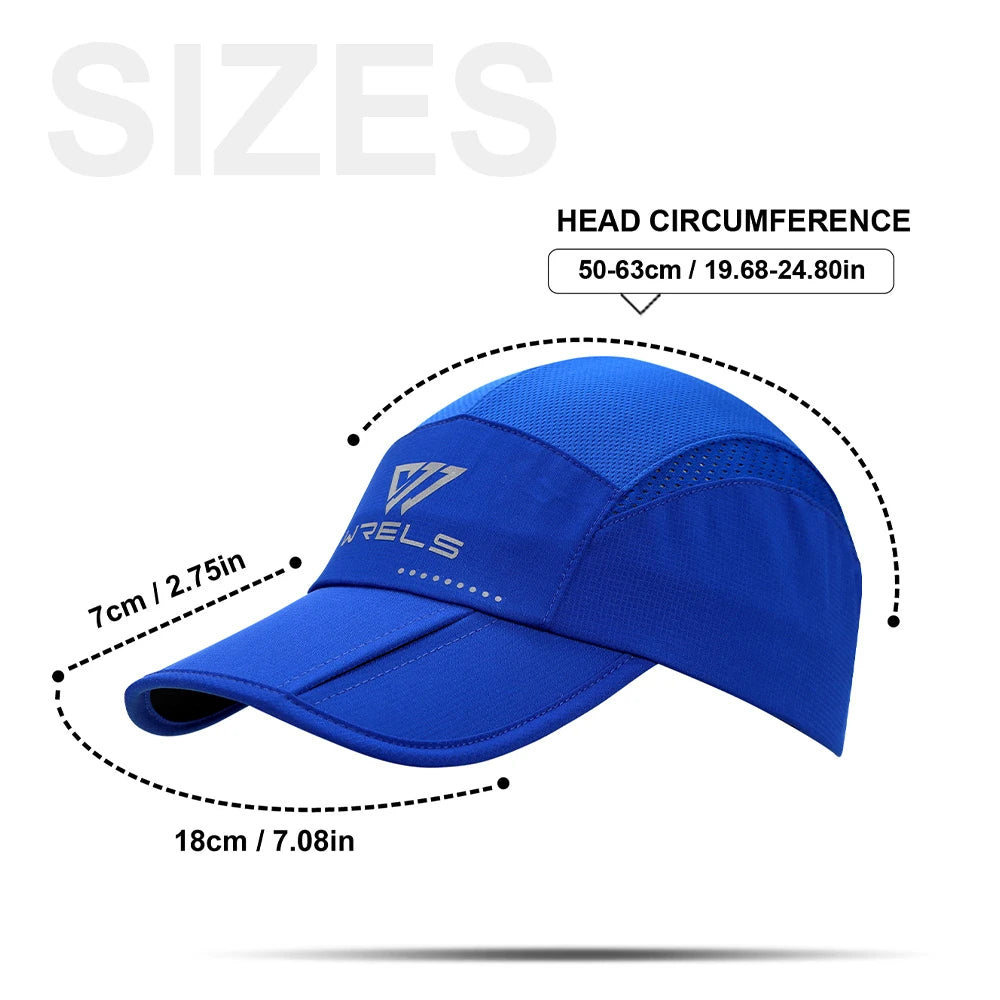 WRELS Breathable Sun Shade Baseball Cap Men and Women Quick Dry Convenient Carrying Folding Cap