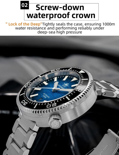 ADDIESDIVE new men's watch sapphire gradient dial BGW9 luminous Japanese 8215 mechanical watch 1000m waterproof watch AD2545