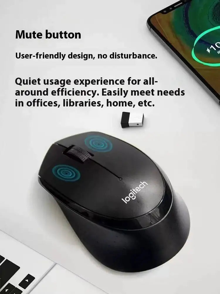 Mouse professionale da ufficio Logitech M330, compatto, silenzioso, facile da trasportare, confortevole al tatto e progettato specificamente1
