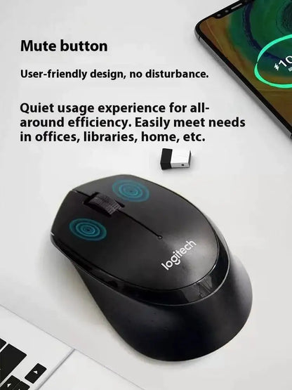 Mouse professionale da ufficio Logitech M330, compatto, silenzioso, facile da trasportare, confortevole al tatto e progettato specificamente1