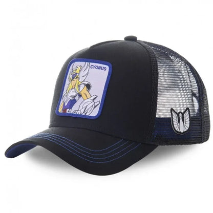Saint Seiya pamut anime rajzfilm snapback pamut baseball sapka férfiak nők hiphop apa hálós teherautós sapka dropshipping