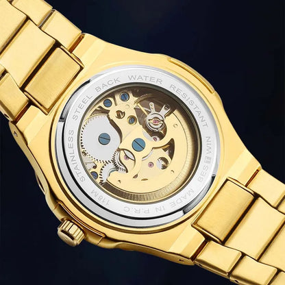 Hollow Out Men's Mechanical Wrist Watches Skeleton Design Luxury Full Automatic Man Watch relogio