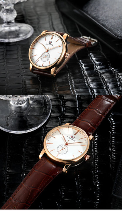 2024Famous Luxury Brand Men's Watches Mechanical Movement Leather Strap Automatic Self-winding Clock Male Big Dial Wrist Watches