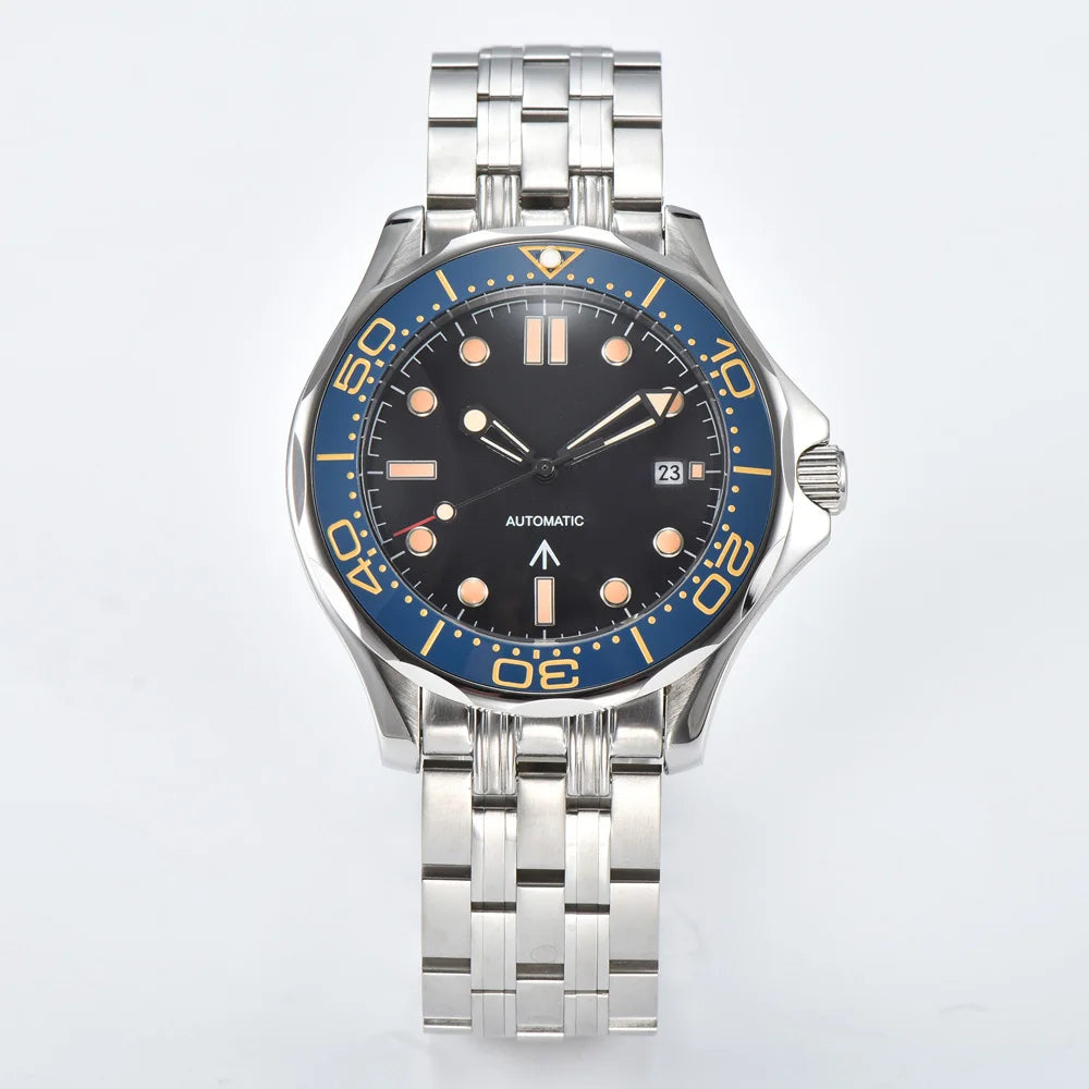 Parnsrpe 2026 New Miyota 8215 Automatic Dive Watch for Men Luxury Sport Green Dial Luminous Sapphire Crystal Date Waterproof Bus