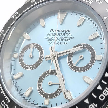 39mm Watch Quartz for Men Luxury Chronograph Fashion Sapphire Trendy Stylish Sports Mens Steel Band Wrist Watches