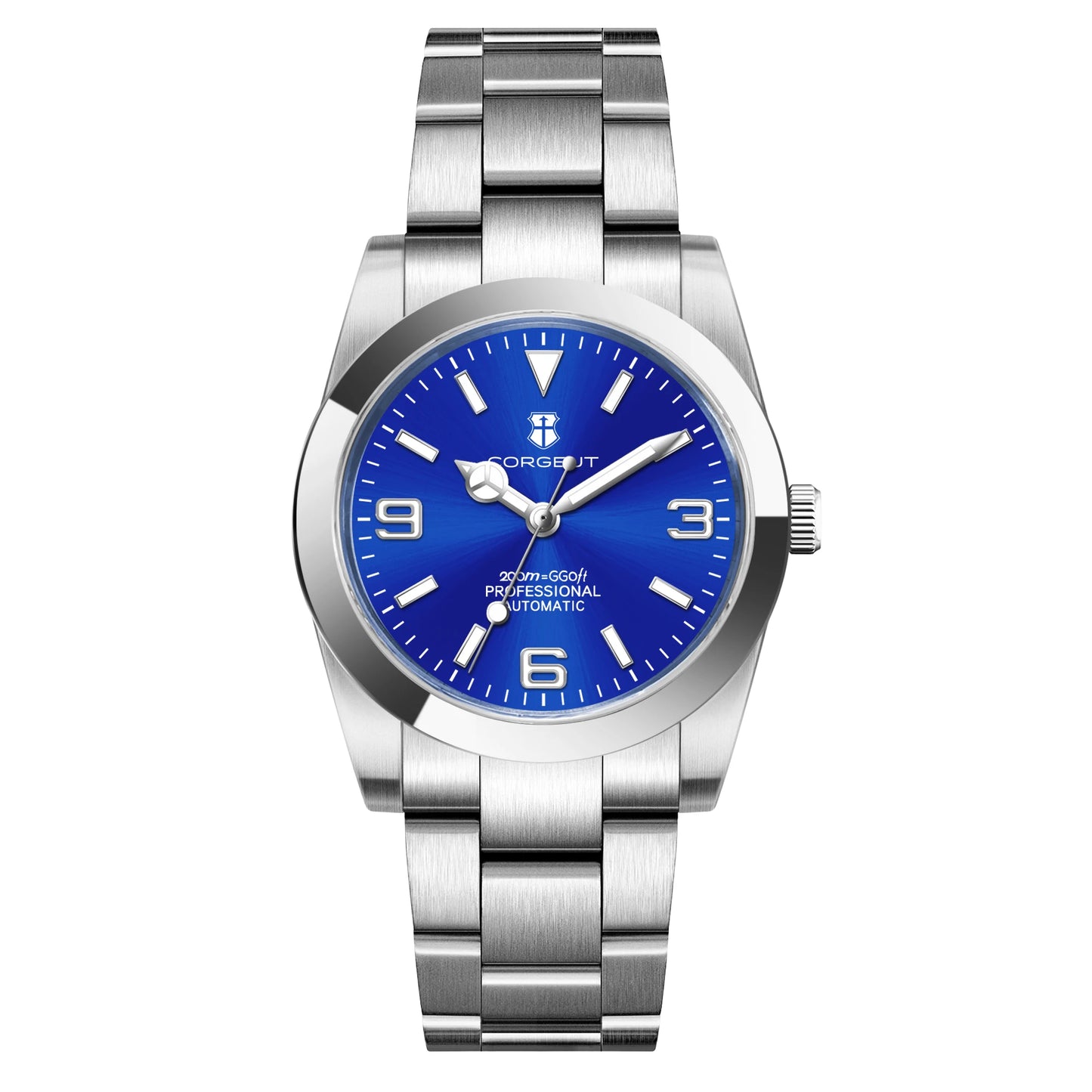 36/39mm Corgeut Luxury NH35 Miyota8215 Automatic Mechanical Wristwatches Numbers Men Watch Sapphire Crystal 10bars Reloj Hombre