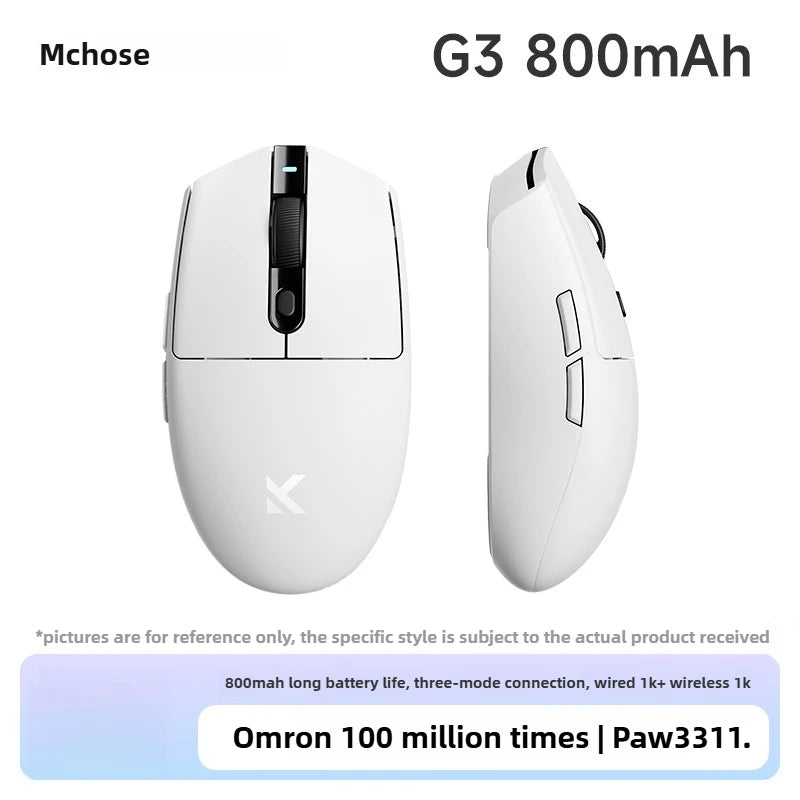 MCHOSE G3 V2 PRO Wireless Mouse Bluetooth Tri-Mode Ergonomic Gaming Mouse Lightweight Office Mouse for Laptop & PC